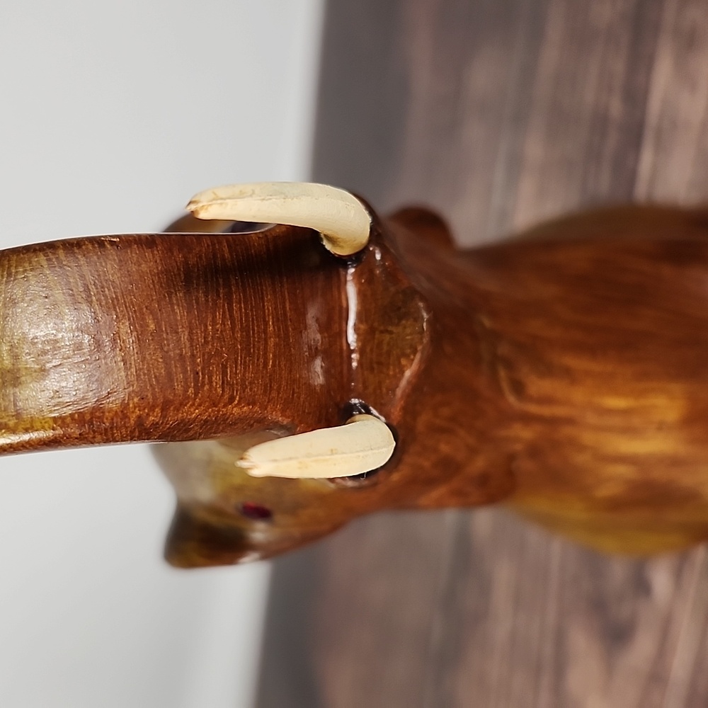 Vintage Carved Wood elephant - Picture 16 of 16